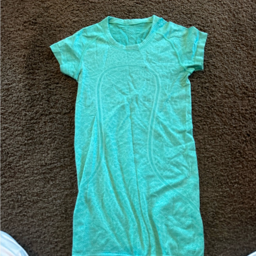 Turquoise Green Short Sleeve Lululemon top